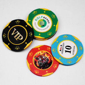 Fichas de póquer de arcilla antifalsificación con código QR y marcado UV, ficha de seguridad de denominación personalizada para jugadores de <span class=keywords><strong>casino</strong></span> y póquer - Product Image 1