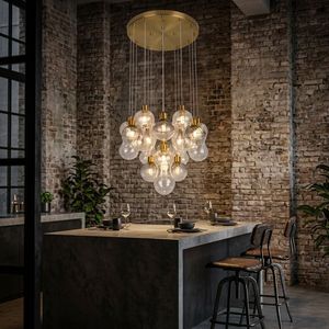 <span class=keywords><strong>Lampadario</strong></span> a sospensione JACKSUN in <span class=keywords><strong>ferro</strong></span> <span class=keywords><strong>battuto</strong></span> e vetro con lampadine G9 sostituibili, illuminazione a risparmio energetico per soggiorni - Product Image 3