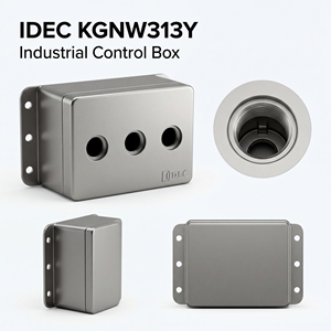 Interruptor de Botón Pulsador Metálico LED Verde de 30 mm <span class=keywords><strong>IDEC</strong></span> KGNW313Y, Momentáneo NO, IP65, Montaje en Panel para Control Industrial y Maquinaria - Product Image 3