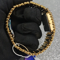 Montre-bracelet de luxe vintage pour femme avec affichage de la date, cadran carré orné de diamants, mouvement à quartz, idéale comme cadeau de vacances