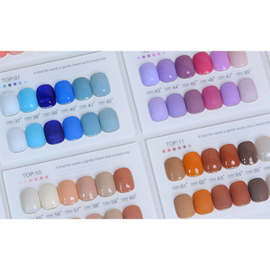 88 Color <strong>Korean</strong> White Brown Red Blue Purple Yellow Orange Pastel Gel <strong>Polish</strong> Collection Set with Base Top Coat - Product Image 6