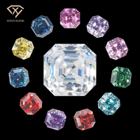 Xingyue üretici Lab Gra Gra sertifikalı pembe mavi sarı renkli beyaz VVS1 Def gevşek Asscher kesim elmas Moissanite taş
