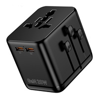 Adaptador Universal Ultra Mini Convertidor de Corriente y Cargador USB 2 en 1 GaN PD 20W 2 USB-C y USB-A 2500W Cargador Mundial