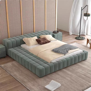 Nordic Italiaanse Eenvoudige Fabriek Aangepaste Grootte Kleur Hotel Villa Appartement Slaapkamer Flanellen Kussen Zacht Pack Tatami Grenen Houten <span class=keywords><strong>Bed</strong></span> - Product Image 6