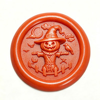 Autocollants de sceau de cire en stock sur le thème d'Halloween : Citrouille, Lanterne, Fantôme, Sorcière – Étiquettes de sceau de cire pour enveloppes – Vente en gros