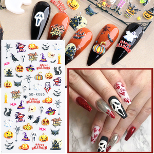 Calcomanías y Adhesivos de <span class=keywords><strong>Uñas</strong></span> 5D de Halloween 2026, Diseño de Calavera y Calabaza, Gel Brillante, Plástico Premium, DIY, <span class=keywords><strong>Sanrio</strong></span>, Cosplay - Product Image 4