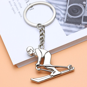 Creative Winter Games Snowboard Sledding Board Zinc Alloy Keychain Ice Snow Sports Commemorative Customized <strong>Gift</strong> Model X-1280 - Product Image 4
