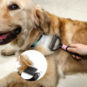 الكلب الاستمالة معدات 2 في 1 المزدوج رئيس قفازات للعناية بالقطط والكلاب تدليك الحيوانات الأليفة dematting أمشاط - Product Image 3