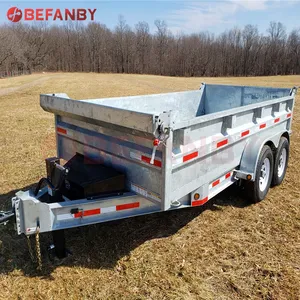 Strong hydraulic tie down rails 2 sides tipping cage box trailer