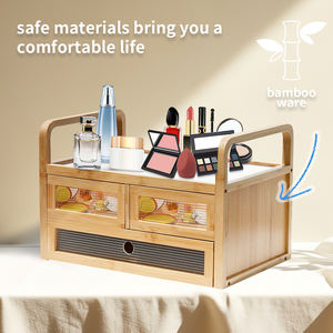 Organisateur de maquillage en bambou de haute qualité et collection de stockage de bijoux cosmétiques cosmétiques de beauté boîtes de rangement et bacs de qualité - Product Image 3