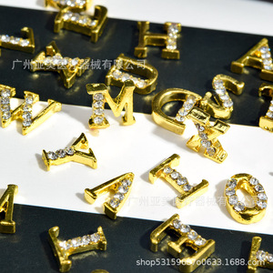 Nuevo Broche Dental de Moda Hip Hop con 26 Letras de Aleación, Joyería de Estilo Europeo, Letras Brillantes Doradas, Grillz, Popular en Línea, Blanqueamiento Dental - Product Image 4