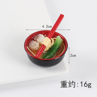 Llavero con dijes de simulación de comida japonesa Kawaii: palillos, camarones, pollo, fideos, arco. Decoraciones y accesorios para colgantes de bolso.