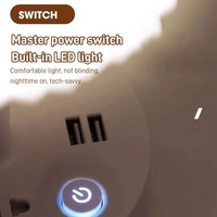 Chargeur mural USB électrique de haute qualité 2500W avec charge rapide QC1.0, lumière LED, design écologique pour téléphone portable et tablette