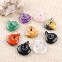 Pendentif univers torsadé en pierre précieuse naturelle 20*23mm, idéal pour la fabrication de colliers et de bijoux – Vente chaude