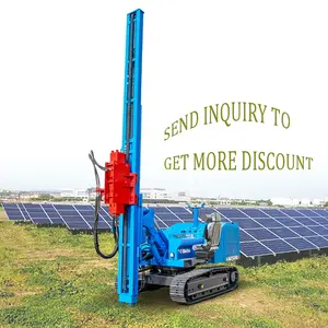solar piling hydraulic drilling screw helical piles drivers for pile installation machine