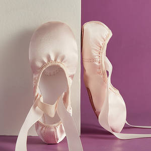 Chaussons de ballet les plus vendus, chaussons de ballet en daim, chaussures de ballet plates, chaussures de <span class=keywords><strong>danse</strong></span> pour filles à rubans - Product Image 6