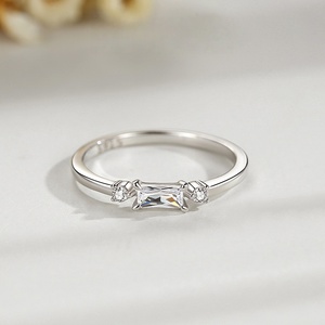 Ada Jewelry Wholesale - Joyas De Plata 925 - Bague en argent sterling 925 délicate et élégante plaquée rhodium pour femmes - Product Image 2