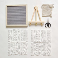 Premier jour d'école Message feutre letterboard avec 340 lettre bois Support pin modifiable feutre lettre conseil 25x25cm décor à la maison