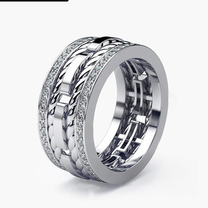Anello Unisex Color Oro Scintillante, Gioiello Classico di Moda, Vendita all'Ingrosso - Product Image 6