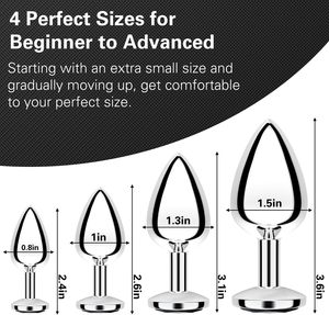 Nuevo Set BDSM Fetichista SM, Tapón Anal Metálico, 3 Piezas, Juguete Sexual para Hombre, Mujer y Pareja, CN ZC-20240511-40 - Product Image 5
