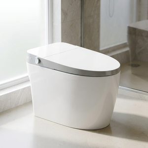 Inodoro Inteligente <span class=keywords><strong>MUBI</strong></span> de Cerámica con Sifón en Forma de <span class=keywords><strong>S</strong></span> Alargado, Asiento con Calefacción, Bidé Automático Montado en el Suelo, Artículos Sanitarios - Product Image 1