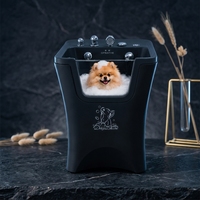 Bac de lavage pour chien en acrylique ergonomique avec marches de sécurité intégrées et sol antidérapant