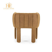 Chaise de salle à manger pivotante ronde de style nordique, nouveau design, rembourrée en tissu velours, coussin réglable, chaise moderne