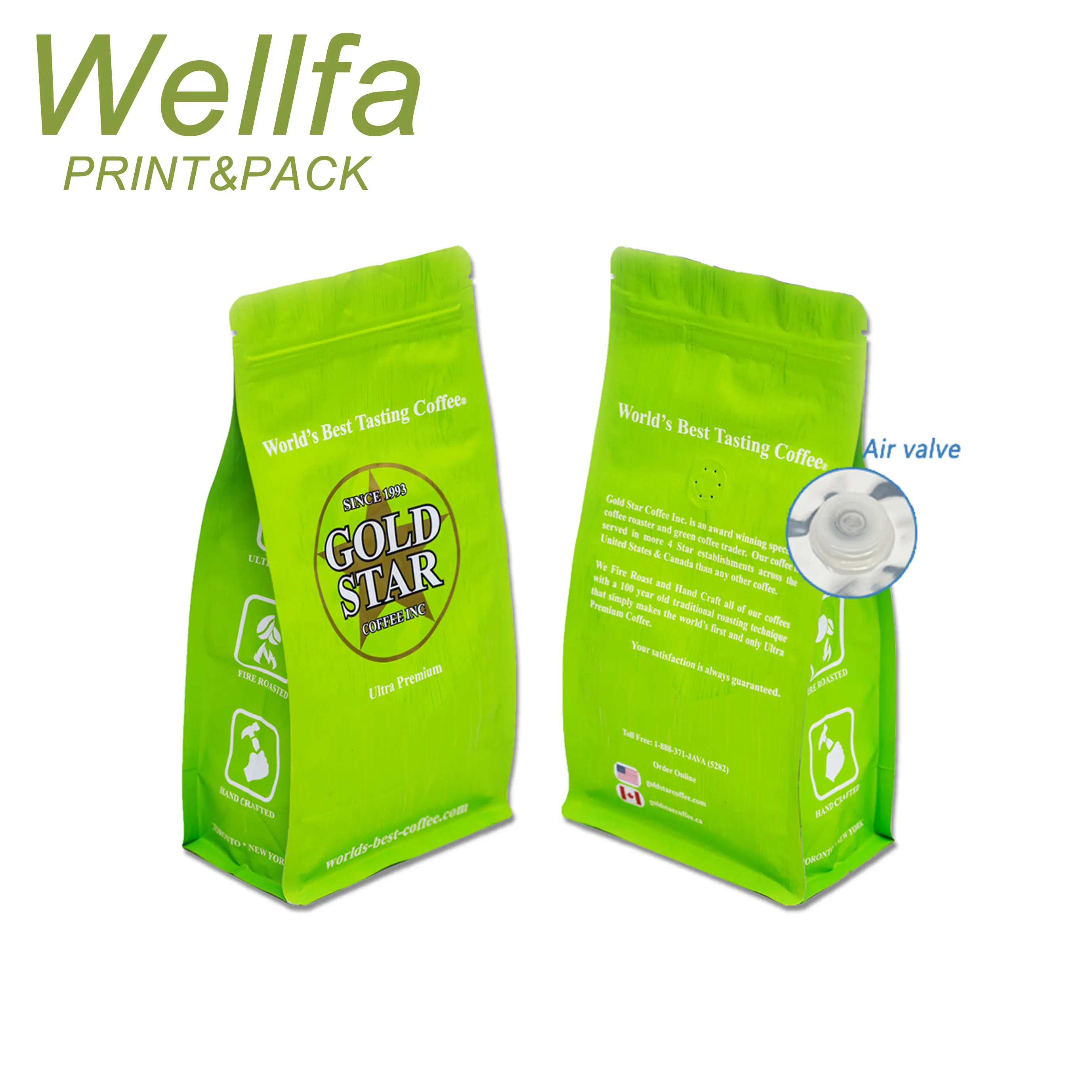 Coffee Bags Packaging Custom Printed Coffee 250g 500g 1kg Packaging Valve Zipper Pouch Tin Tie Side Gusset Packing Empty Flat Bottom Beans Coffee Bag