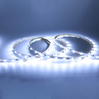Lampu Natal WEPPGO 12V 60led/m 3528 Chip Board Lebar 5mm Lampu Dekorasi Liburan Natal IP20 Lampu Strip LED RGB