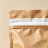 Sachets Doypack en papier kraft avec fermeture éclair, impression personnalisée, refermables, résistants à l'humidité, thermoscellables