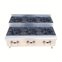 Cuisinière à gaz en acier inoxydable Core Pro CP-HP36-S à 6 brûleurs, 156000 BTU, certifiée ETL, plaque chauffante surélevée, pieds antidérapants réglables