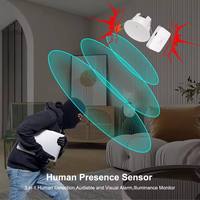 Sensor Kehadiran Manusia WIFI Tuya Smart Dengan Aplikasi Tuya Smart Life, Sensor Gerak Pir 360 Derajat untuk Plafon, Keamanan Rumah, Aplikasi Smart Life