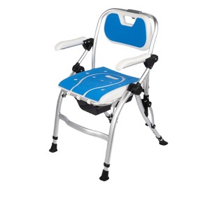 Chaise de bain pliante Fumingkang en alliage d'aluminium 48x48x90cm avec pieds antidérapants pour personnes âgées, enceintes et handicapées - Product Image 3