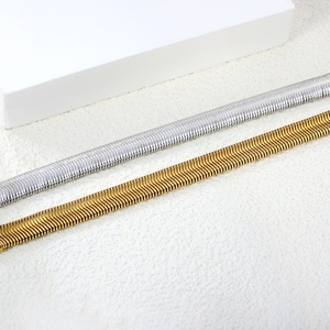 Trendy Fashion <b>Adjustable</b> 18k Gold Plated Tarnish Free Stainless Steel Snake Chain <b>Bracelet</b> Chunky Cuban <b>Bracelet</b> for Women - Product Image 4