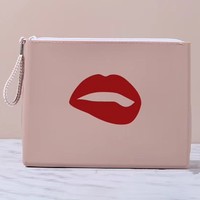 Pochette de rangement en silicone imperméable personnalisable de style coréen avec fermeture éclair pour le maquillage, idéale pour les voyages d'affaires, avec option de personnalisation du logo