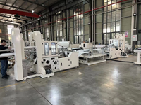 Machine commerciale de conversion de serviettes en papier à 8 sorties avec couvercle de sécurité, pour pliage non plissé 1/2, 1/4, 1/6, 1/8, 230 m/min
