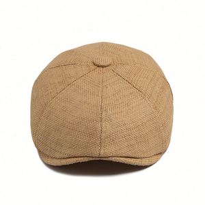 Nouveau Béret d'été fin en paille style japonais 2025 – Casquette Gavroche rétro unisexe tendance britannique décontractée pour homme et femme - Product Image 2