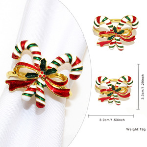 Servilleteros de metal delicados para decoración de mesa de Navidad para banquete de boda de vacaciones - Product Image 1