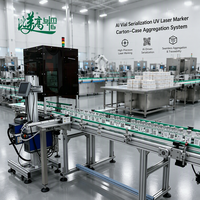 Machine de marquage laser UV pour la numérotation des flacons AI avec système de collecte de données de codes 2D et de traçabilité pour l'aggregation des cartons