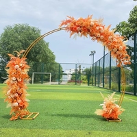 Arche de mariage en fer forgé à double poteau, support pour anneaux et étagère à fleurs, pour décoration de fond de scène extérieure