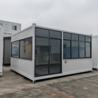 Magasin de conteneurs d'expédition en acier et café modulaire préfabriqué - Magasin de conteneurs à panneaux sandwich, petit café-bar mobile et hôtel mobile en acier