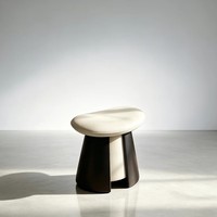 Tabouret champignon vintage en bois courbé, table d'appoint polyvalente, banc à chaussures d'entrée et tabouret de coiffeuse pour chambre