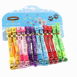Kerah kucing lucu dengan bel, 12 buah pak kerah bel hewan peliharaan motif kartun, kerah leher kucing nilon reflektif - Product Image 4