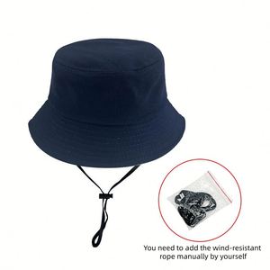 Sombrero de Pescador Personalizado al por Mayor, Gorra de Playa para Bebé con Protección Solar, Sombrero de Cubo Ajustable para Niños con Cuerda Antiviento - Product Image 6
