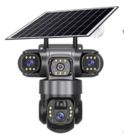 Harga Terbaik YAHONG V380 Pro Kamera Pintar Luar Ruangan Tiga Lensa 6MP HD WIFI Tenaga Surya