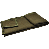 Couverture en laine 100% épaisse et lourde de couleur vert olive de l'armée BLUE PHOENIX, pour l'hiver, les secours en cas de catastrophe, les premiers secours, avec bordure en satin pour l'OTAN