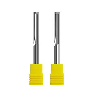 Arden <span class=keywords><strong>Cnc</strong></span> Tct Hai-Sáo Thẳng End Mill 1/4 Shank HRc65 Carbide Công Cụ Chế Biến Gỗ <span class=keywords><strong>Router</strong></span> Bit Cho MDF Ván Ép Altin Odm - Product Image 4