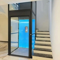 Plateforme élévatrice à cadre en alliage d'aluminium avec un design moderne pour villa, modèle 3D conçu, porte populaire