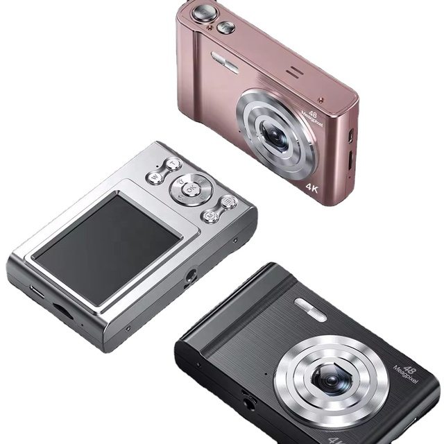 4k Compact Digital Camera for Kids Video 128GB SD Card Zoom Portable Point and Shoot Camera for Students Digital Camera