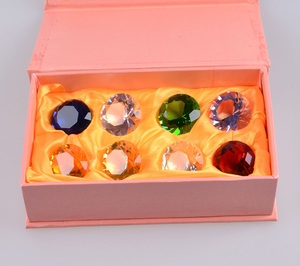 กว่างโจวโต๊ะเพชรกลมคริสตัลขนาด30มม. แก้วใสประดับเพชรเทคนิคการตกแต่งงานแต่งงาน - Product Image 1